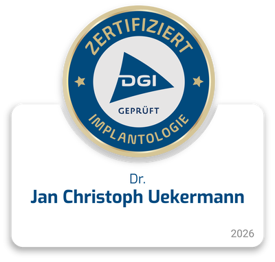 DGI zertifiziert – Curriculum Implantologie – Dr. Jan Christoph Uekermann, 2026